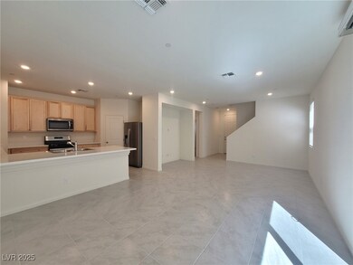 Unfurnished living room featuring recessed lightin