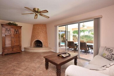 Family room with fireplace