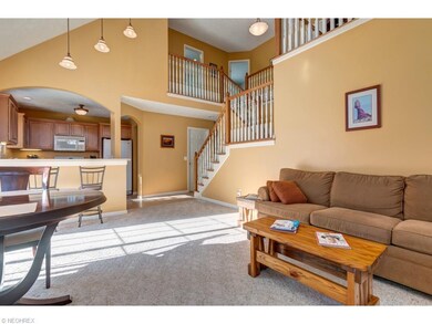 Beautiful high ceilings....love the arch in the ki