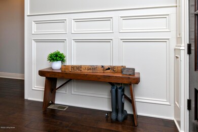 Wainscotting in the foyer