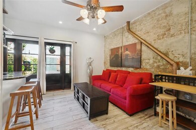 Large French doors offer tons of natural light