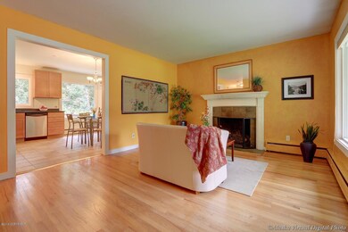 Living Room with Wood Floors & Fireplace
