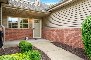Covered private sidewalk entry to greet your guest