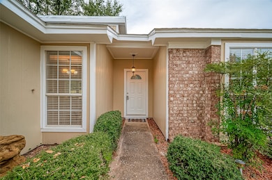 Private front entry to the home.