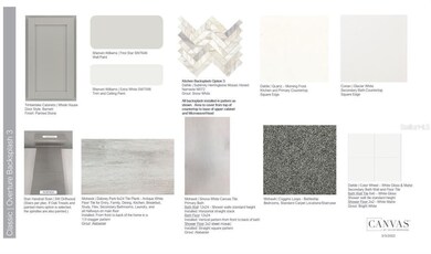 Design selections.  Home is under construction and