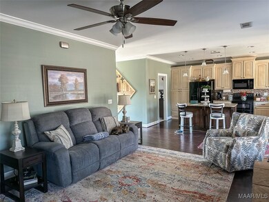 View from far side of living area looking towards