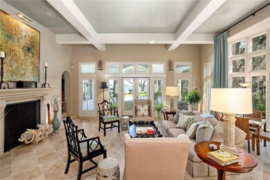 Living Area in Great Room with views to water beyo