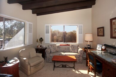Beamed Vaulted Ceiling in Den