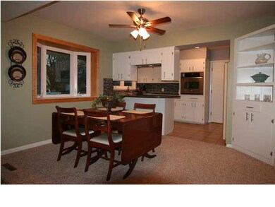 Dining area. New frieze carpet throughout house ex