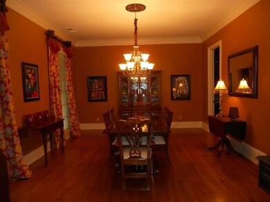Banquet size dining room with adjoining wet bar an