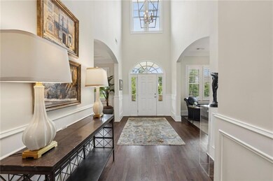 Grand two-story entry.