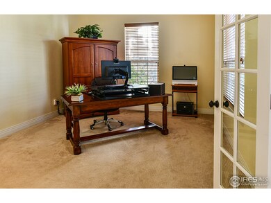 French doors open to study