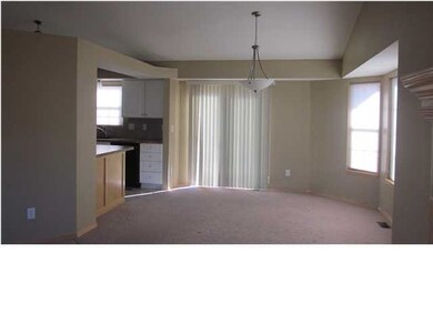 Dining area with bay window.