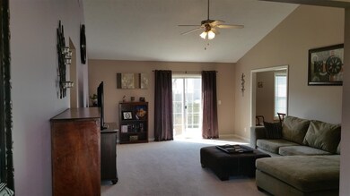 Cathederal Ceiling in Great Room  Sliding Patio Do