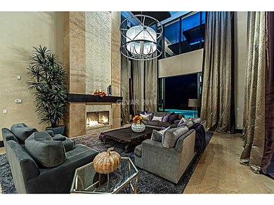 Family Room. Family room with an elegant fire and