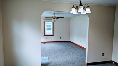 View of living room from formal dining room
