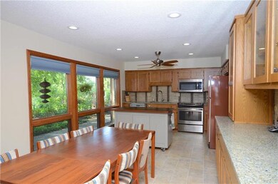 Kitchen has custom cabinets
