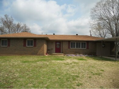 Front of home is brick