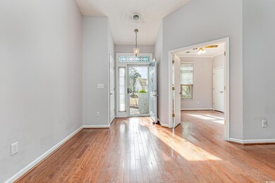 Foyer featuring light wood-type flooring