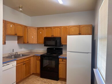 Kitchen featuring black appliances, a sink, light
