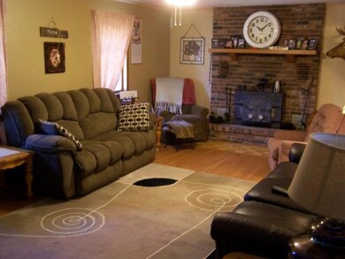 Living Room View 2 with fireplace