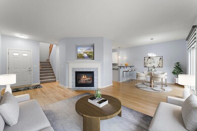 Living room with fireplace