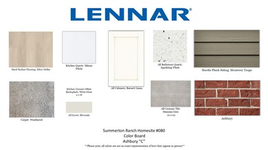 Color Board Summerton Homesite 080 Ashbury C