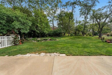 Patio off back of garage.