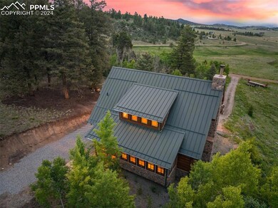 View of aerial view at dusk