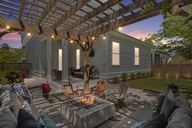 Outdoor Entertainment Space at Dusk