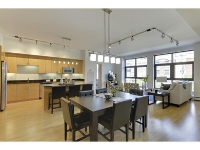 A wall of windows let in great natural light