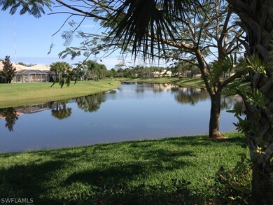 Lake view behind house