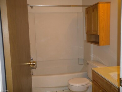 Full bath on second floor with updated vanity.