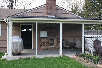 Back Porch with fireplace!