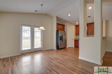 Open dining area and kitchen
