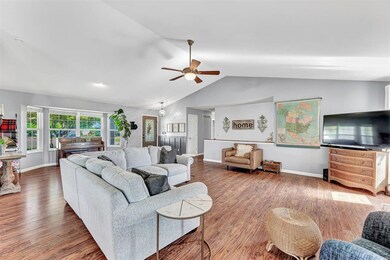 Laminate flooring, bay window