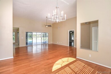 View to living room from dining room