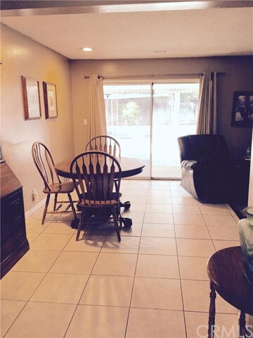 View from entry hall to sliding door.