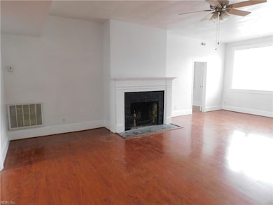 Large living room with fire place