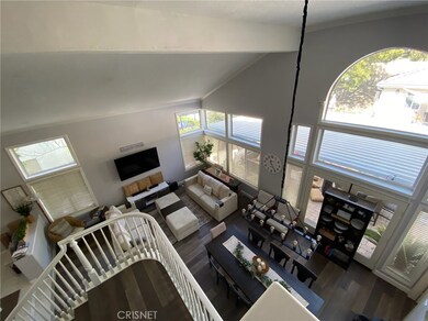 View of Living Rm/Dining from Stairs