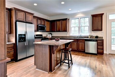 The kitchen has tons of work space and storage.