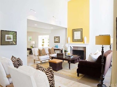 Living room with a splash of color