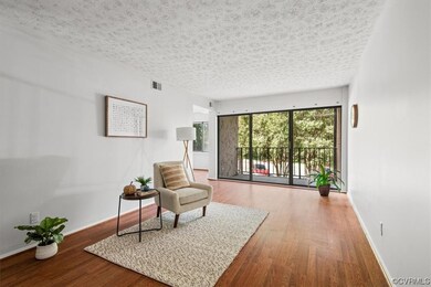 Living room view from the foyer, into the dining a