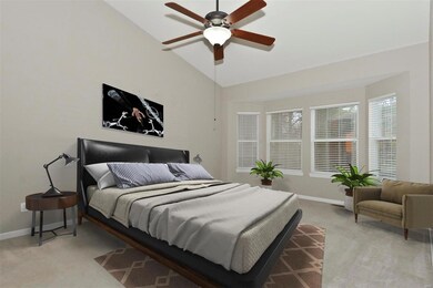 Master Bedroom Suite with bay window overlooking t