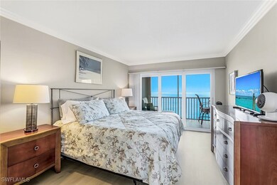 Bedroom with ornamental molding, access to outside
