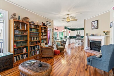 Living room looking toward kitchen