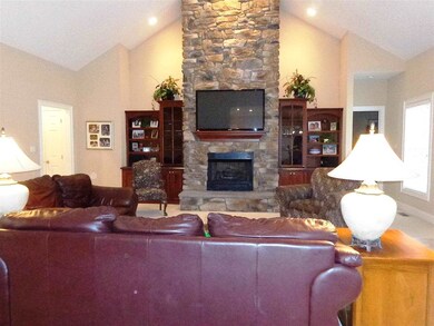Great Room has an impressive stone fireplace. Buil