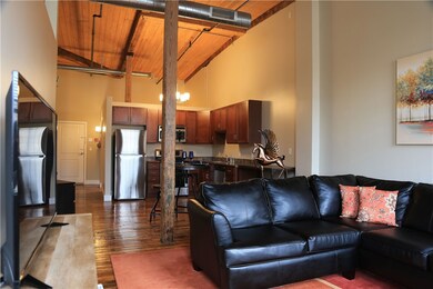 The open floor plan readily provides ease of flow