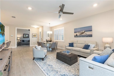 Living area and open floorplan