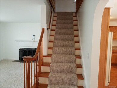 There is hardwood throughout the 1st floor.